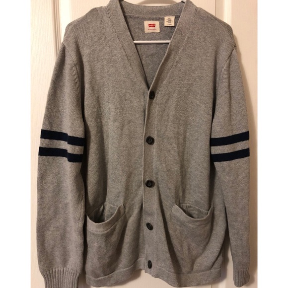 Levi's Other - Gray Levi’s cardigan with blue stripes
